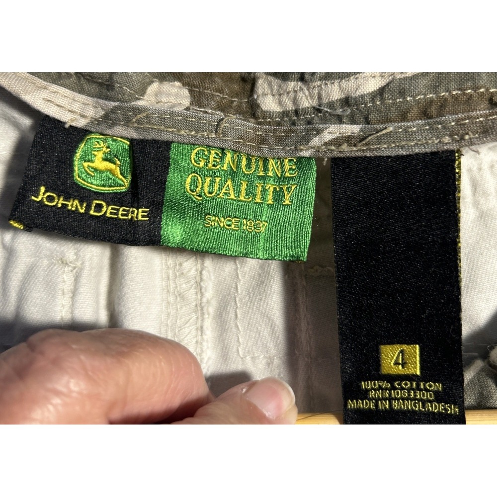 John Deere Kids Cargo Shorts Size 4 Beige - Picture 6 of 9
